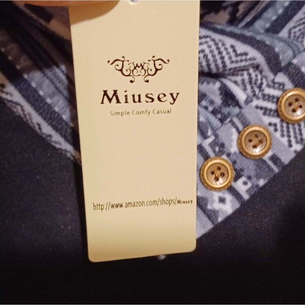 Miusey Women's LS Cowl Neck Form Fitting Casual Tunic Top Blouse(Black, Gray L) - Picture 4 of 7
